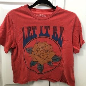 Let it Be cropped tee
